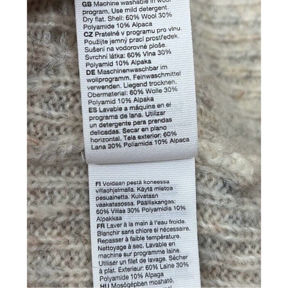 & OTHER STORIES | Button Up Cable Knit Cardigan | Oatmeal/Gray | Small - Picture 8 of 8